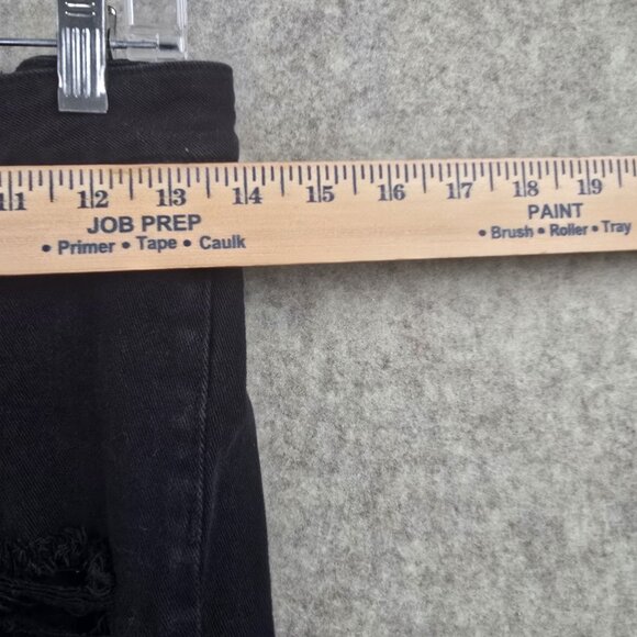 Rue21 Black Distressed High-Waist Bell Bottom Flare Jeans Cotton Blend - Picture 10 of 10